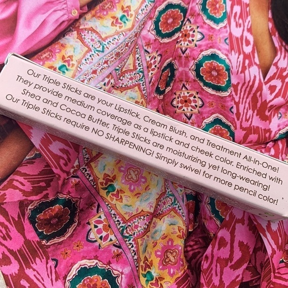 Mommy Makeup triple sticks full size lipstick and cream blush shade Tess - Picture 4 of 5